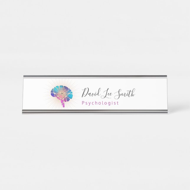 Psychologist / Neurologist Desk Name Plate (Front)