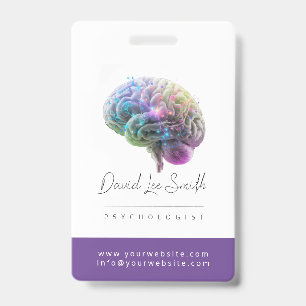 Psychologist / Neurologist Minimalist ID Badge