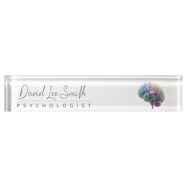 Psychologist / Neurologist Minimalist Nameplate (Front)