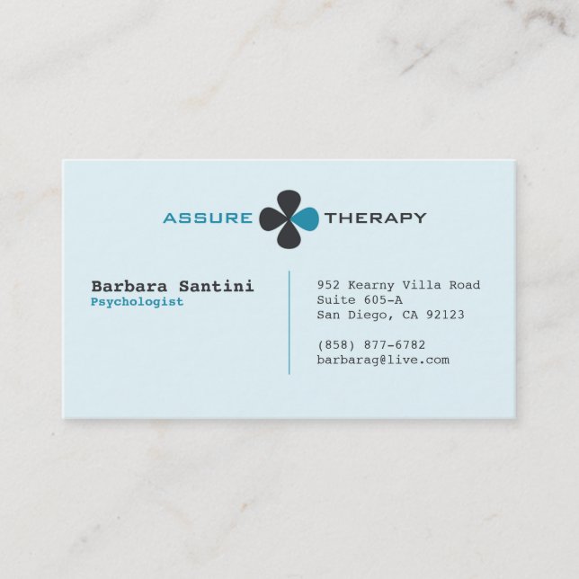 Psychologist Professional Business Card (Front)