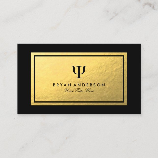 Psychologist Psi Symbol Business Card (Front)