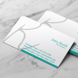 Psychologist Stylish Script Monogram Business Card