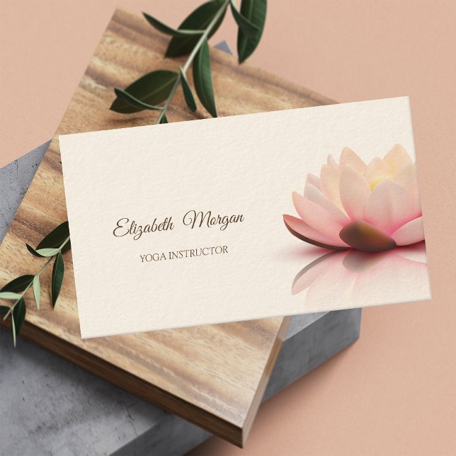 Psychologist Therapist,Chic Lotus, Yoga  Business Card (Creator Uploaded)