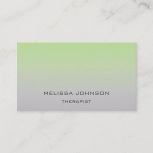 Psychologist Therapist Couch Ombre Green Grey Business Card
