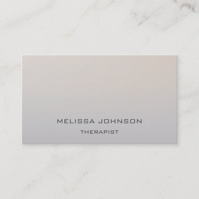 Psychologist Therapist Couch Ombre Ivory Grey Business Card (Front)
