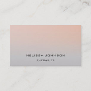 Psychologist Therapist Couch Ombre Peach Grey Business Card
