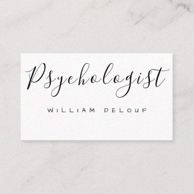 Psychologist Therapist Metal Health Business Card (Front)