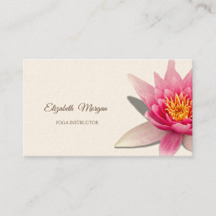Psychologist Therapist,Watercolor Lotus, Yoga Business Card