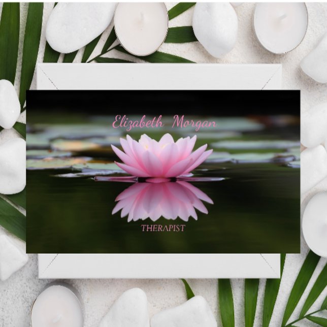 Psychologist Therapist Zen, Lotus Flower Business Card (Creator Uploaded)