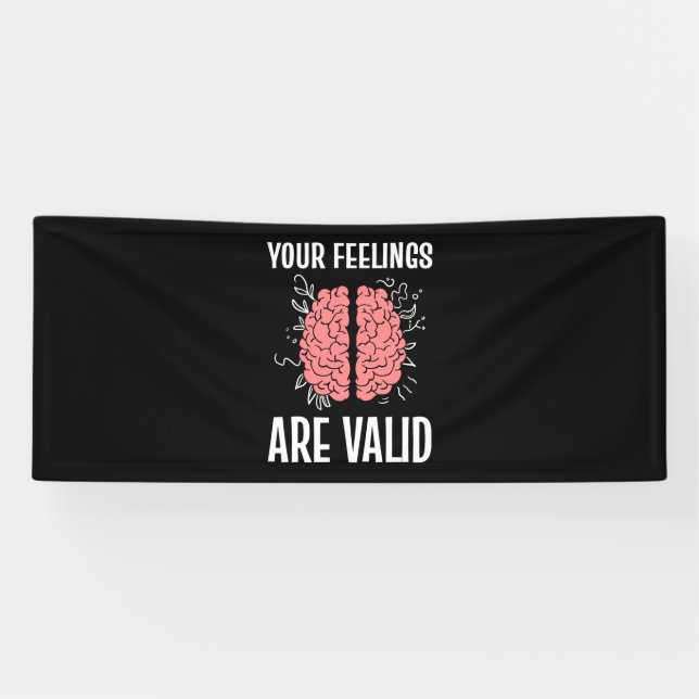 Psychologist Your Feelings Are Valid Banner (Horizontal)