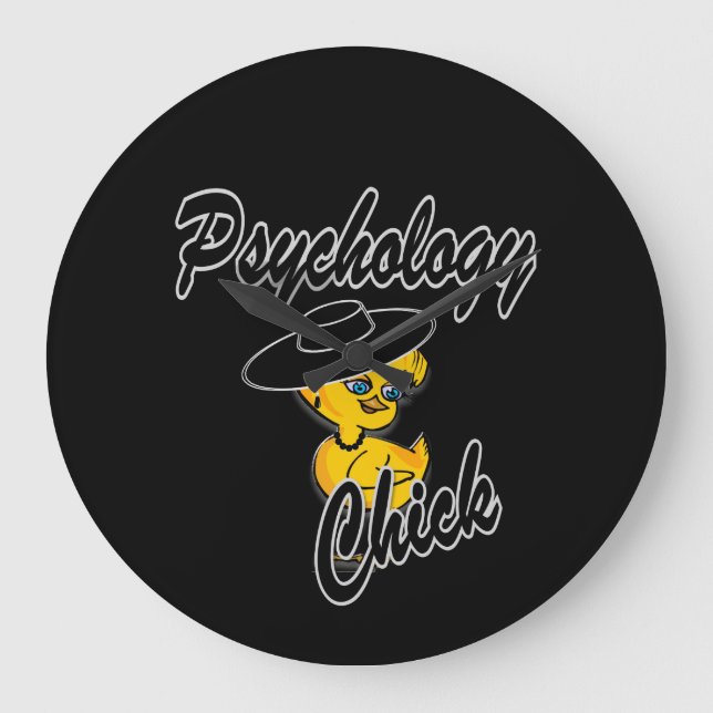 Psychology Chick #4 Large Clock (Front)