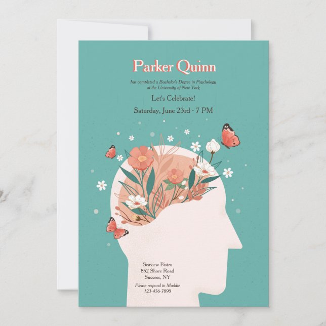 Psychology Graduation Invitation (Front)