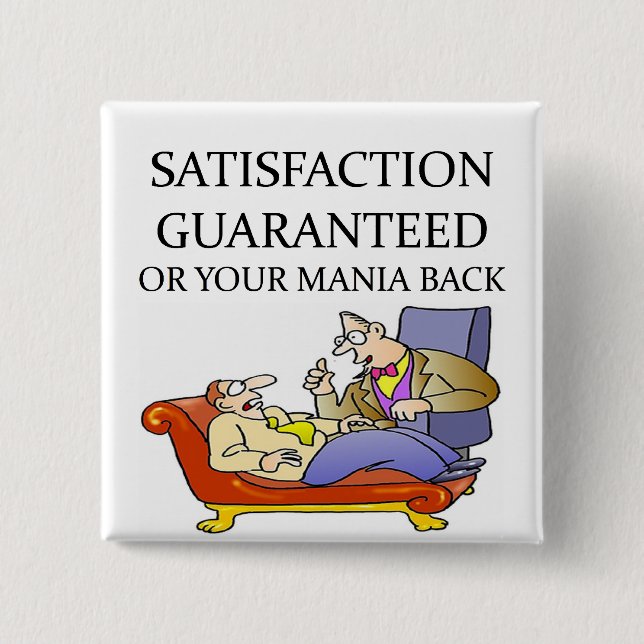 PSYCHOLOGY joke 15 Cm Square Badge (Front)