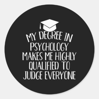 Psychology Major Graduation Classic Round Sticker