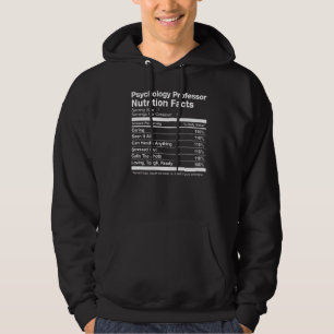 Psychology Professor Nutrition Facts Funny Hoodie