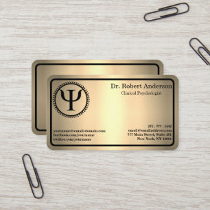 Psychology Psi Symbol Clinical Psychologist Business Card