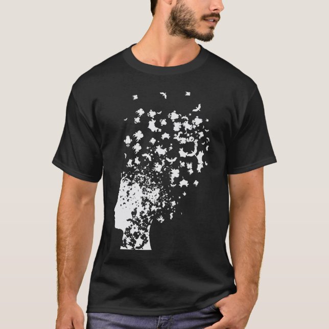 Psychology Rorschach Card Mind Inkblot test T-Shirt (Front)