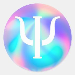 Psychology symbol classic round sticker