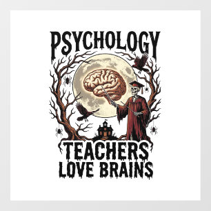 Psychology Teacher Halloween Brain Lover Gothic Sh