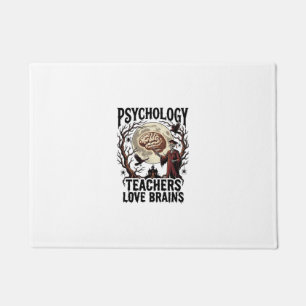 Psychology Teacher Halloween Brain Lover Gothic Sh Doormat