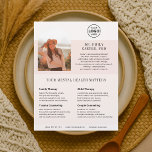 Psychology Therapy Logo Photo Blush Flyer<br><div class="desc">Showcase your mental health practice with this elegant, fully customisable flyer—perfect for psychologists, therapists, and counsellors. The soft blush tones and minimalist design convey warmth and trust, while the structured layout highlights your expertise with clarity and professionalism. Add your logo and photo to build immediate connection, and use the featured...</div>