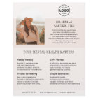 Psychology Therapy Logo Photo Blush Flyer