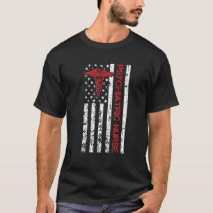 Psychology Us Flag Psychologist Mental Health Ps T-Shirt