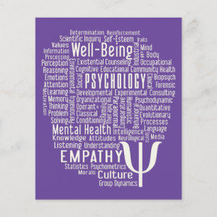 PSYCHOLOGY Word Cloud custom colour flyers