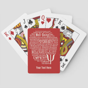 PSYCHOLOGY Word Cloud custom colour playing cards