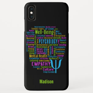 PSYCHOLOGY Word Cloud custom name & colour cases