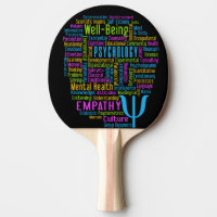 PSYCHOLOGY Word Cloud custom ping pong paddle