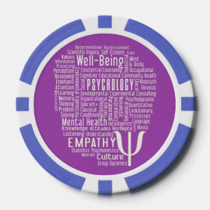 PSYCHOLOGY Word Cloud custom poker chips