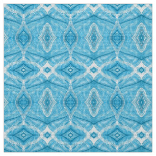 Psychomachia Blue Abstract Watercolor Art Fabric