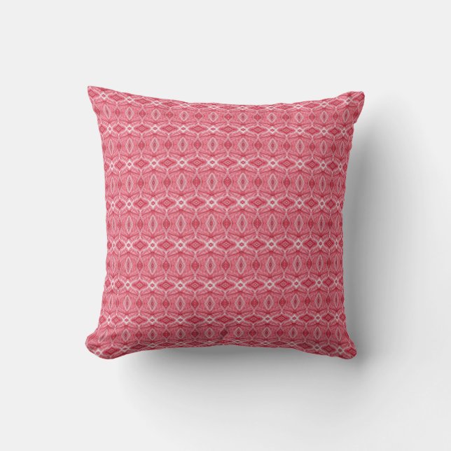 Psychomachia Light Red Abstract Watercolor Art Cushion (Front)