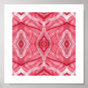 Psychomachia Light Red Abstract Watercolor Art Poster