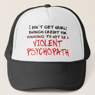 Psychopath Credit Funny Ball Cap Hat