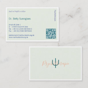 Psychotherapie Psychologie Business Card