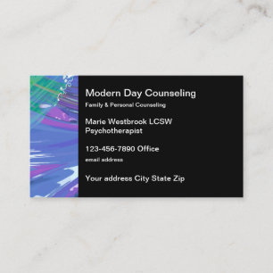 Psychotherapist Counseling Modern Business Cards