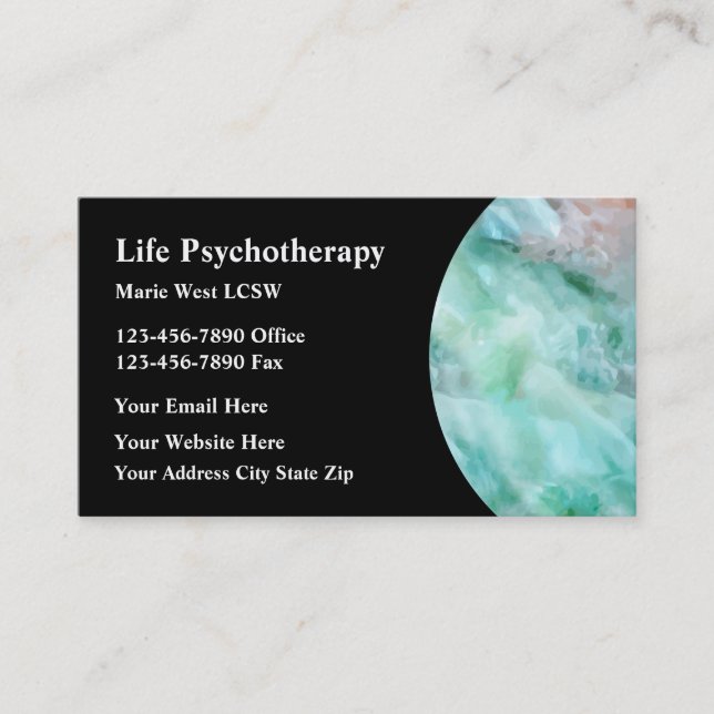 Psychotherapist Counseling Services Business Card (Front)