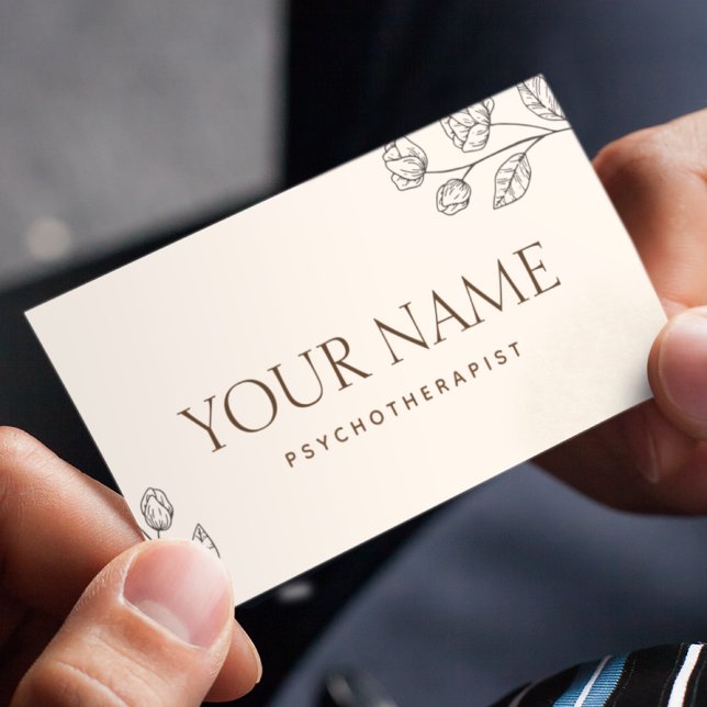 Psychotherapist Family Counsellor Minimalistic   Business Card (Creator Uploaded)