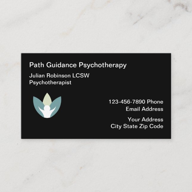 Psychotherapist Mental Health Counseling Business Card (Front)