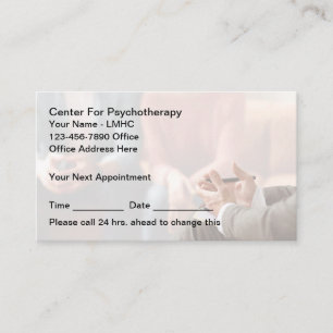 Psychotherapist Mental Health Counsellor Appointment Card