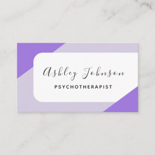 Psychotherapist Modern Purple Pink Elegant Simple Business Card