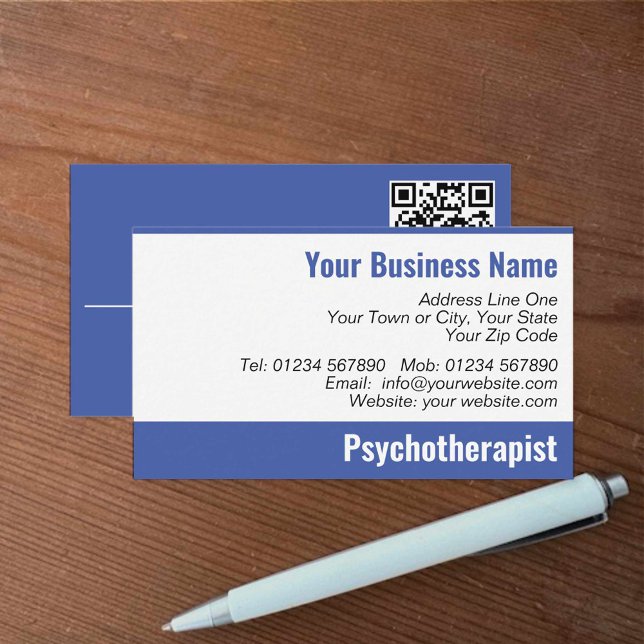 Psychotherapist QR Code Business Card (Creator Uploaded)