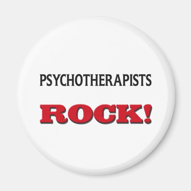 Psychotherapists Rock Magnet (Front)