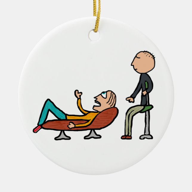 Psychotherapy Counselling and Therapy Ceramic Tree Decoration (Front)