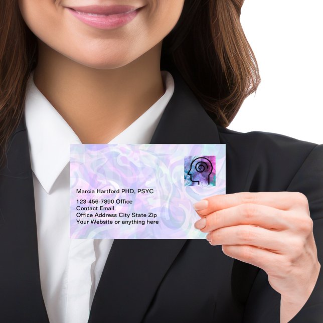 Psychotherapy Mental Health Business Cards (Mental health business cards)