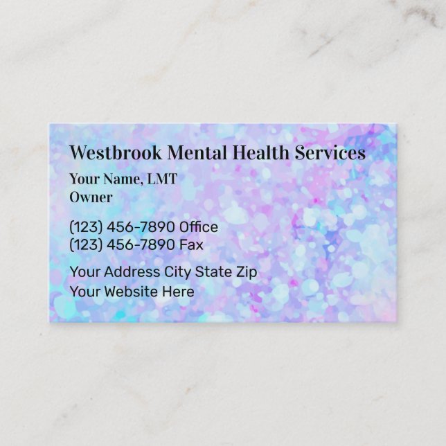 Psychotherapy Mental Health Medical Business Card (Front)