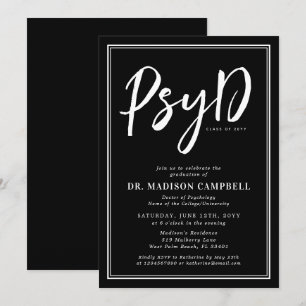 PsyD Doctor Of Psychology Graduation Party Invitation