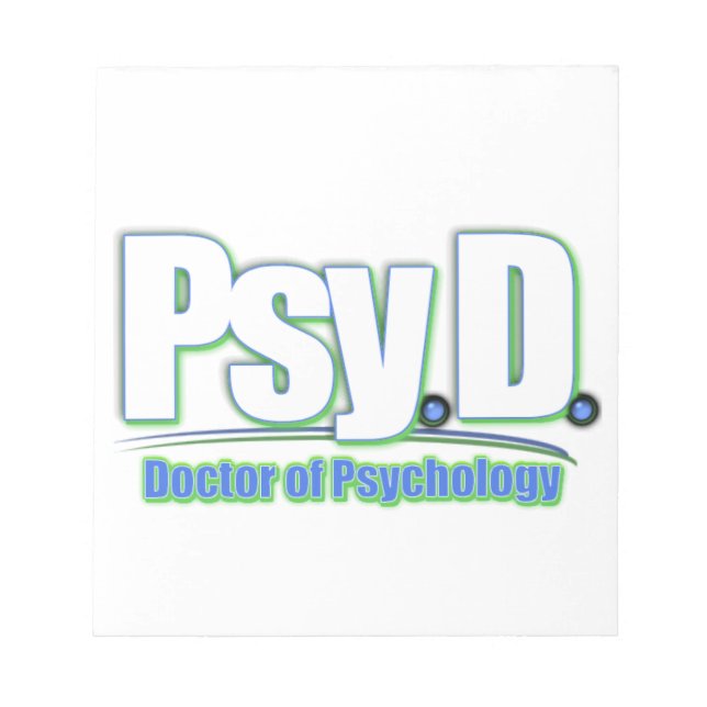 PsyD LOGO2 DOCTOR OF PSYCHOLOGY Notepad (Front)